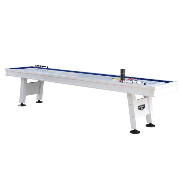 Crestline 12-ft Outdoor Shuffleboard Table - White – Blue Wave