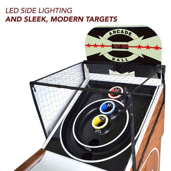 Boardwalk 8-ft Roll Hop and Score Arcade Game Table with LED