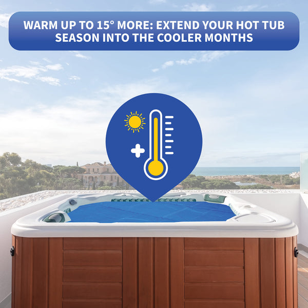 12-mil Solar Blanket for Hot Tubs - 7-ft x 8-ft Cover – Blue Wave