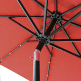 Mirage Fiesta 9-ft Octagonal Market Umbrella with Solar LED Lights