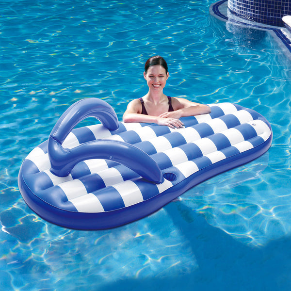 Marine Blue Flip Flop 71-in Inflatable Pool Float – Blue Wave Products