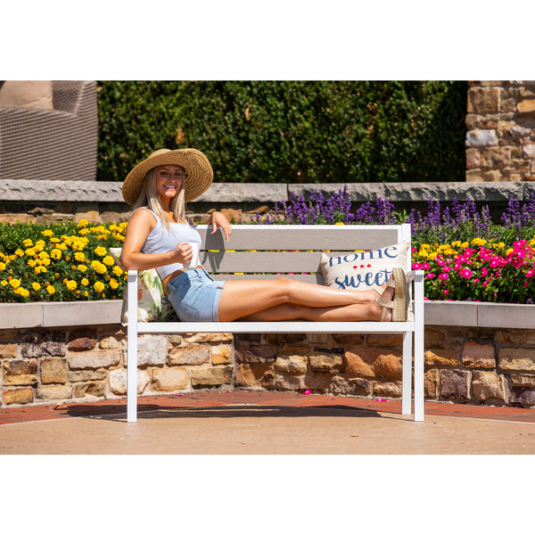 Ez-Care Tek-Wood™ Steel Patio Bench – Blue Wave Products