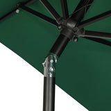 Nassau 6.5-ft x 10-ft Rectangular Market Umbrella with LED Lights - Breez-Tex Canopy