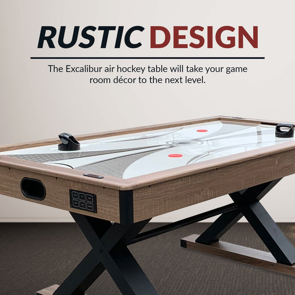 Excalibur 6-ft Air Hockey Table with LED Scoring and Table Tennis