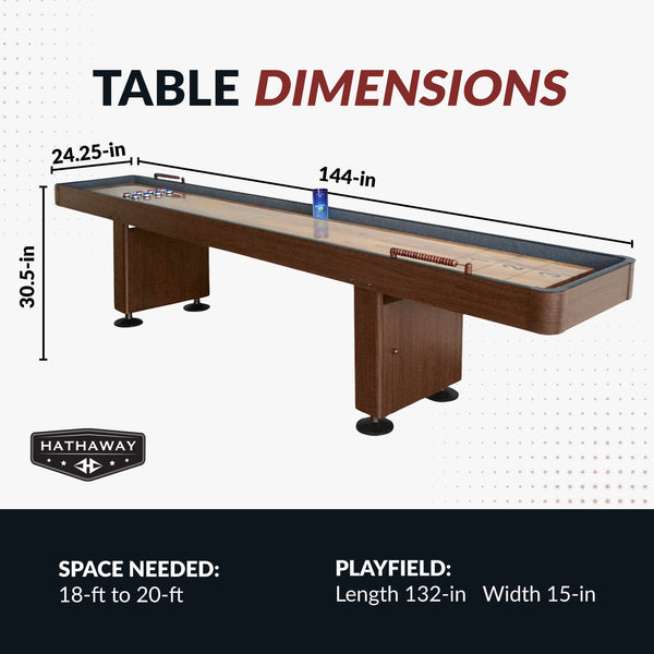 Challenger Shuffleboard Table - Walnut Finish – Blue Wave Products