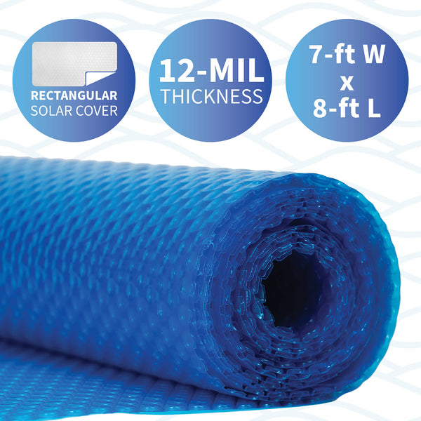 12-mil Solar Blanket for Hot Tubs - 7-ft x 8-ft Cover – Blue Wave