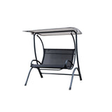 Sea Breeze Ultra Comfortable Cool Mesh Dual Swing With Canopy - Black and Light Grey
