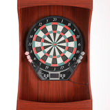 Outlaw Electronic Dartboard and 81-in Free-Standing Cabinet - Cherry Finish