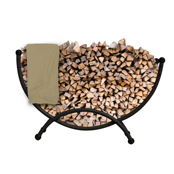 Neo 240cm Outdoor Metal Log Holder Storage Rack with Cover - Neo