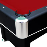 Spartan 6-ft Pool Table with Table Tennis Top - Black with Red Felt