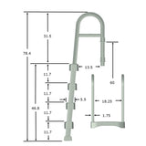 Snap-Lock Deck Ladder for Above-Ground Pools - Taupe