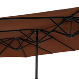 Eclipse 15-ft Oval Dual Market Umbrella - Polyester Canopy