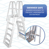 Premium A-Frame Above Ground Pool Ladder - White