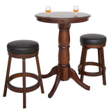 Oxford 30-in Hardwood Pub Table with Stools - 3 Piece Set - Walnut Finish