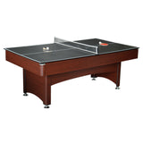 Bristol 7-ft Pool Table with Table Tennis Top - Dark Cherry with Black Felt