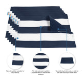 Navy and White Stripe