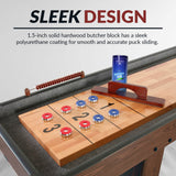 Challenger Shuffleboard Table - Walnut Finish