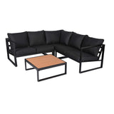 Monaco Contemporary Outdoor Sectional - Slate Grey