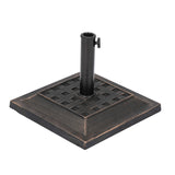 26-lb All-Weather Outdoor Square Resin Umbrella Base - Bronze