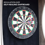 Westwood Bristle Dartboard and 84-in Free-Standing Cabinet - Rustic Gray