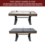 Excalibur 6-ft Air Hockey Table with LED Scoring and Table Tennis Top