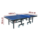 Victory Professional 25mm Table Tennis Table with Two Carriage Transport