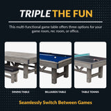 Logan 7-ft Pool Table Combo Set with Benches