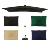 Nassau 6.5-ft x 10-ft Rectangular Market Umbrella with LED Lights - Breez-Tex Canopy