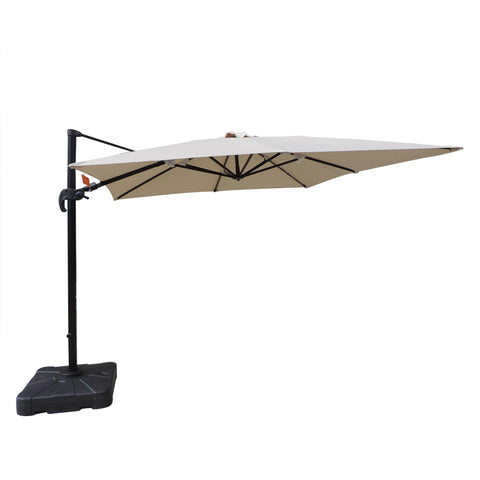 Santorini 10-ft Square Cantilever Umbrella in Sunbrella® Acrylic