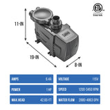 FlowXtreme™ PRO VS 115V, VARIABLE SPEED Above Ground 1HP Pool Pump