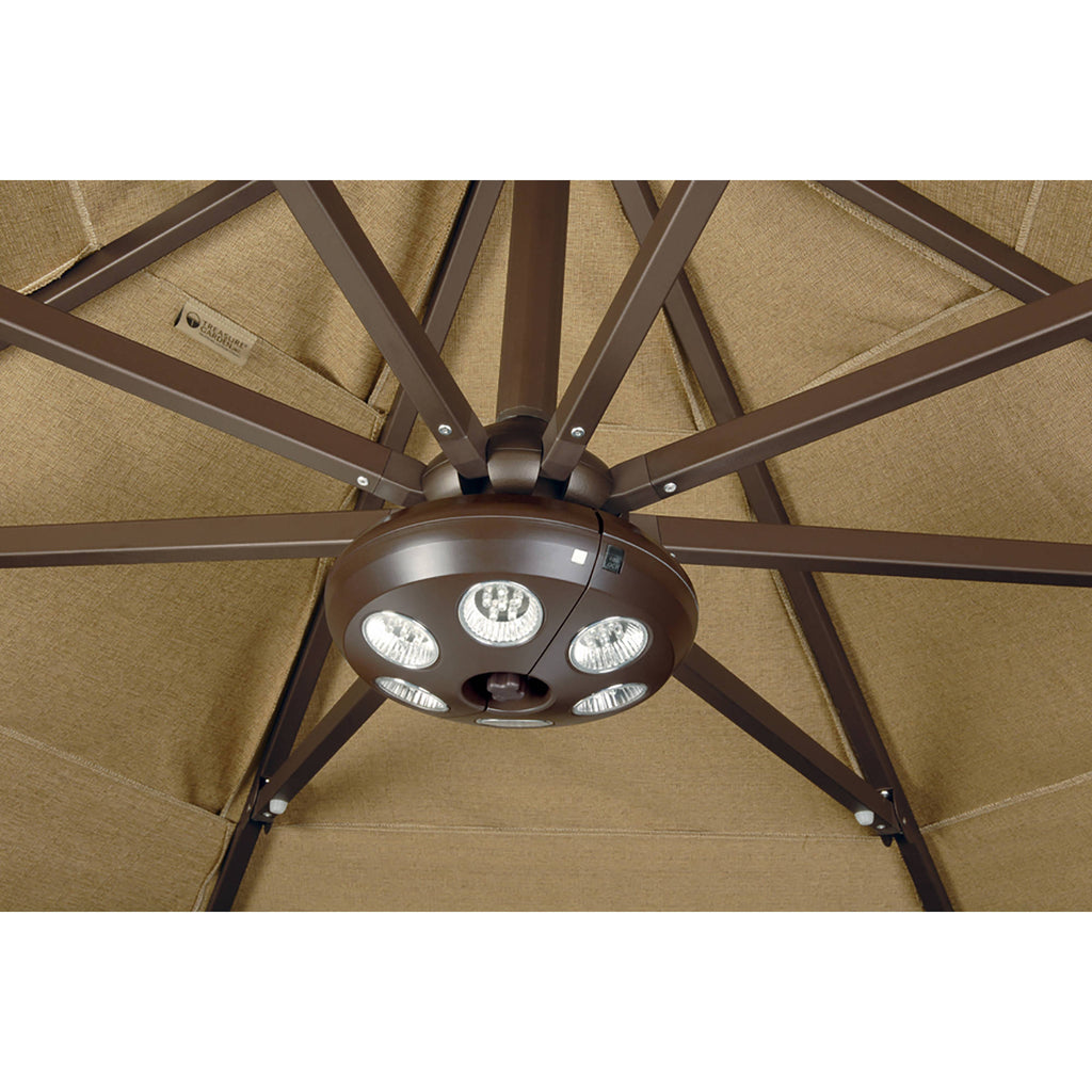light kits for patio umbrellas String Lights Metal Umbrella 9ft/10ft 8-Rib Featuring 112 LED lights across 8 PURPLE LEAF Patio Umbrella Light