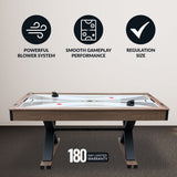 Excalibur 6-ft Air Hockey Table with LED Scoring and Table Tennis Top