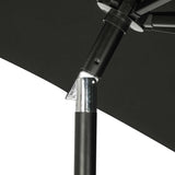 Mirage Fiesta 9-ft Octagonal Market Umbrella with Solar LED Tube Lights - Breez-Tex