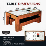 Sherwood 7-ft Air Hockey Table Combo Set with Benches