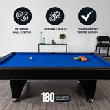 Hustler Pool Table with Ball Return