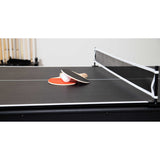 Spartan 6-ft Pool Table with Table Tennis Top - Black with Red Felt