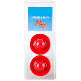 Air Hockey 3.75-in Strikers and 2.87-in Pucks - Red