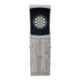 Westwood Bristle Dartboard and 84-in Free-Standing Cabinet - Rustic Gray