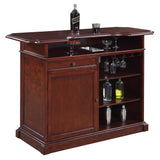 Ridgeline 60-in Hardwood Home Bar with Storage - Mahogany Finish