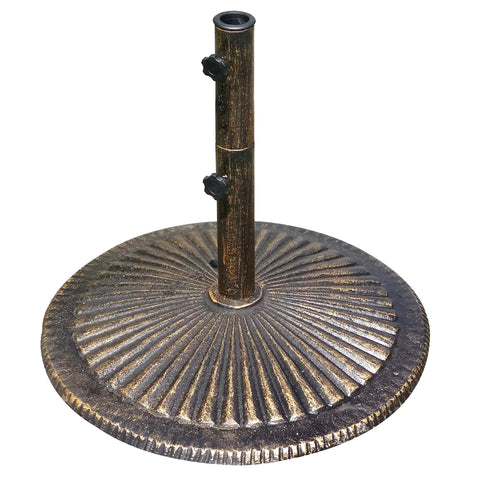 Classic Cast Iron Umbrella Base in Bronze