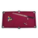 Pendleton 6-ft Portable Pool Table -  Driftwood Finish with Burgundy Felt