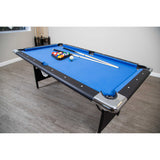 Fairmont 6-ft Portable Pool Table - Black with Blue Felt