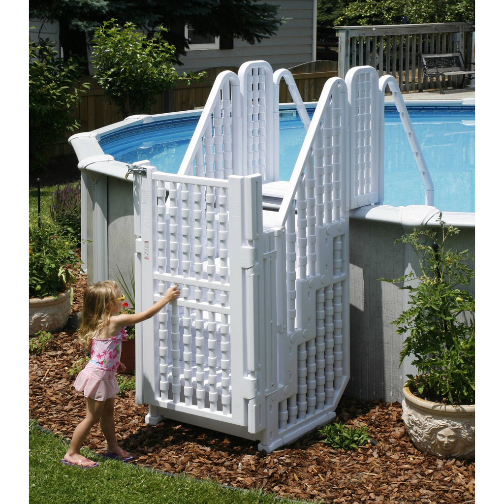 Easy Gate Pool Gate Easy Pool Step Entry System w/ Gate – Blue Wave Products