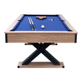 Excalibur 7-ft Pool Table - Driftwood Finish with Blue Felt