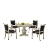 Montecito 48-in Poker Table and Dining Top with 4 Arm Chairs