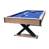 Excalibur 7-ft Pool Table - Driftwood Finish with Blue Felt