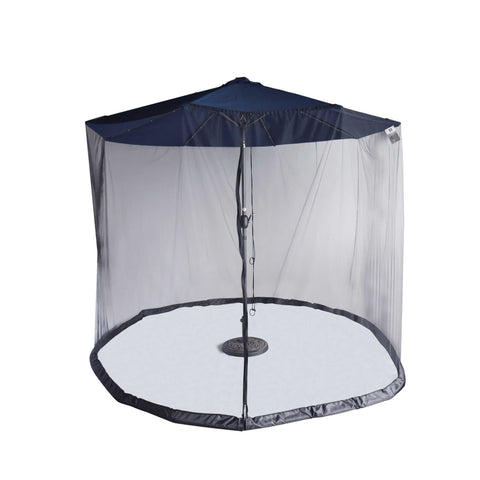 Insect Repellant All-Weather Outdoor Umbrella Bug Screen - Black