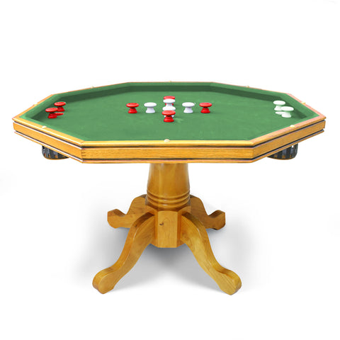 Kingston 48-in Poker Table Combo Set (Table Set Only) - Oak Finish