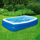 Inflatable 103-in x 69-in x 22-in Deep Rectangular Family Pool with Cover