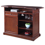 Ridgeline 60-in Hardwood Home Bar with Storage - Mahogany Finish